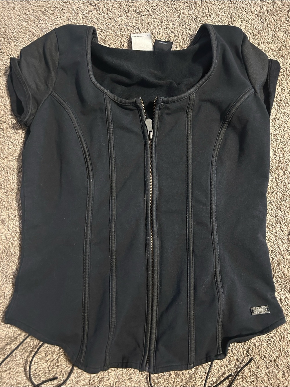 Harley-Davidson Black Zip-Front Women's Top